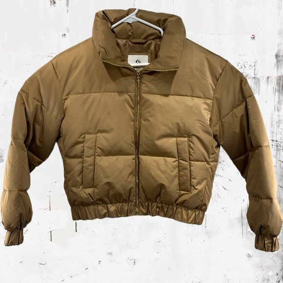 Abercrombie Fitch Ultra Collection Beige Puffer Jacker S - Picture 1 of 7